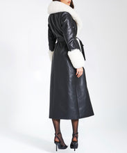 Load image into Gallery viewer, ZAIDA VEGAN LEATHER COAT