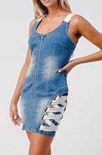 Load image into Gallery viewer, PLAY IT HARD DENIM DRESS