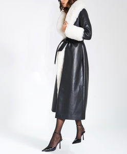 ZAIDA VEGAN LEATHER COAT