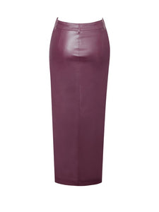 NINA VEGAN LEATHER SKIRT