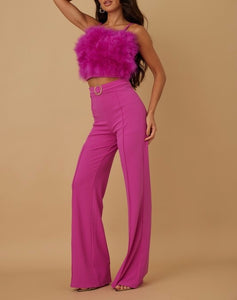 FURRY PANT SET