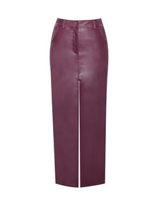 NINA VEGAN LEATHER SKIRT